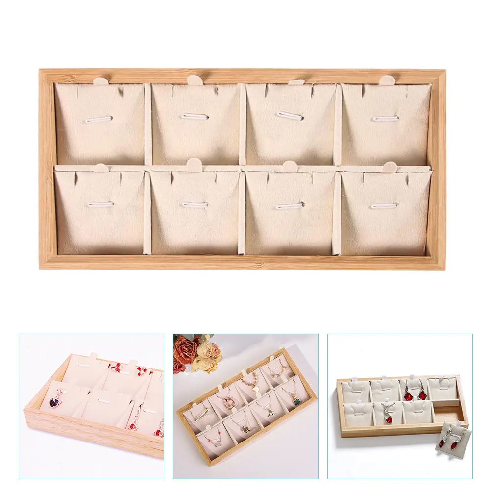 Wooden Jewelry Tray Necklace Holder Earring Organizer Ring Display Stand for Bedroom Living Room Hotel Dorm Jewelry Storage Case
Wooden Jewelry Tray Necklace Holder Earring Organizer Ring Display Stand for Bedroom Living Room Hotel Dorm Jewelry Storage Case