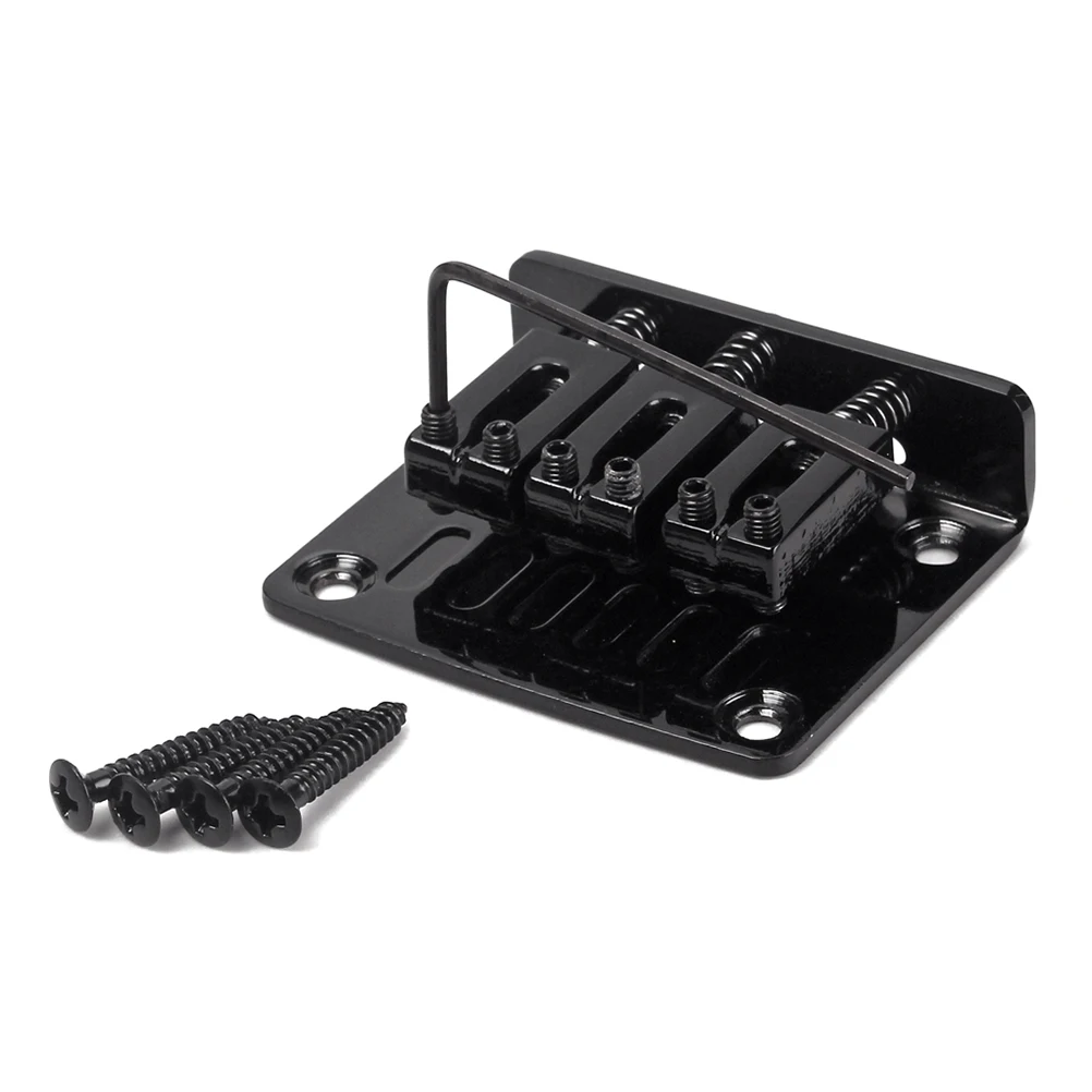 Metal Guitar Bridge 3 String Vintage Style Vintage Style Bridge Adjustable Top Load For Jazz P-Bass 4 Screws Gold Black
Metal Guitar Bridge 3 String Vintage Style Vintage Style Bridge Adjustable Top Load For Jazz P-Bass 4 Screws Gold Black