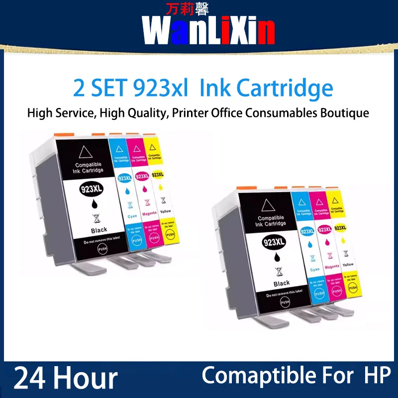 2 set 923XL Ink Cartridge Compatible For Hp 8120e 8122e 8123 8130e 8138e 8139e Printer
2 set 923XL Ink Cartridge Compatible For Hp 8120e 8122e 8123 8130e 8138e 8139e Printer
