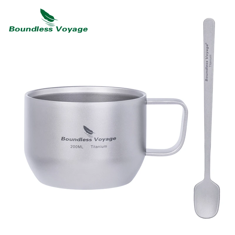 Boundless Voyage 200ml Titanium Espresso Coffee Cup Double Wall Mug for Latte Cappuccino Cocoa Metal Tea Cup Travel Drinkware
Boundless Voyage 200ml Titanium Espresso Coffee Cup Double Wall Mug for Latte Cappuccino Cocoa Metal Tea Cup Travel Drinkware