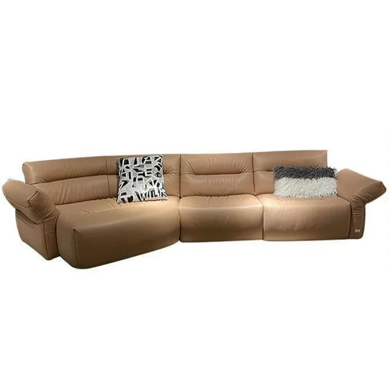 Italian minimalist leather sofa small apartment living room straight row corner combination special-shaped curved first-layer
Italian minimalist leather sofa small apartment living room straight row corner combination special-shaped curved first-layer