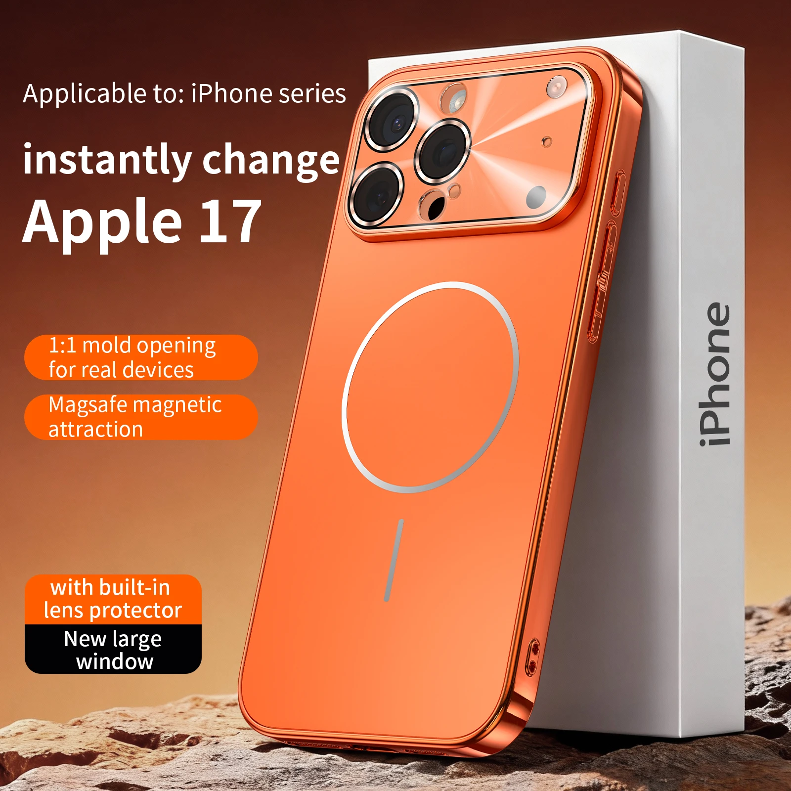 Original Glass Nano Plating Case For iPhone 17 Air 16 15 14 13 Pro Max 17Pro Magnetic For Magsafe Wireless Charging Armor Funda
Original Glass Nano Plating Case For iPhone 17 Air 16 15 14 13 Pro Max 17Pro Magnetic For Magsafe Wireless Charging Armor Funda