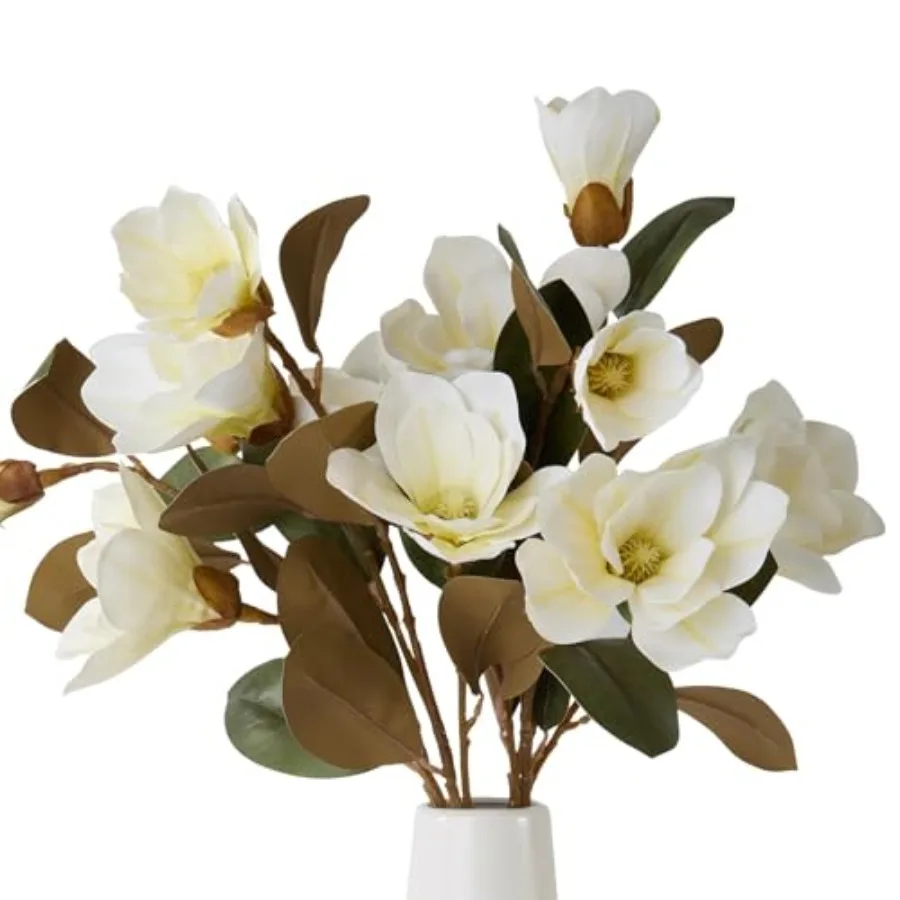 6PCS 32.2inch Artificial Magnolia Flowers 3D Real Touch 18 Heads Faux Magnolia Flower Bouquets Realistic Long Stem with Green L
6PCS 32.2inch Artificial Magnolia Flowers 3D Real Touch 18 Heads Faux Magnolia Flower Bouquets Realistic Long Stem with Green L