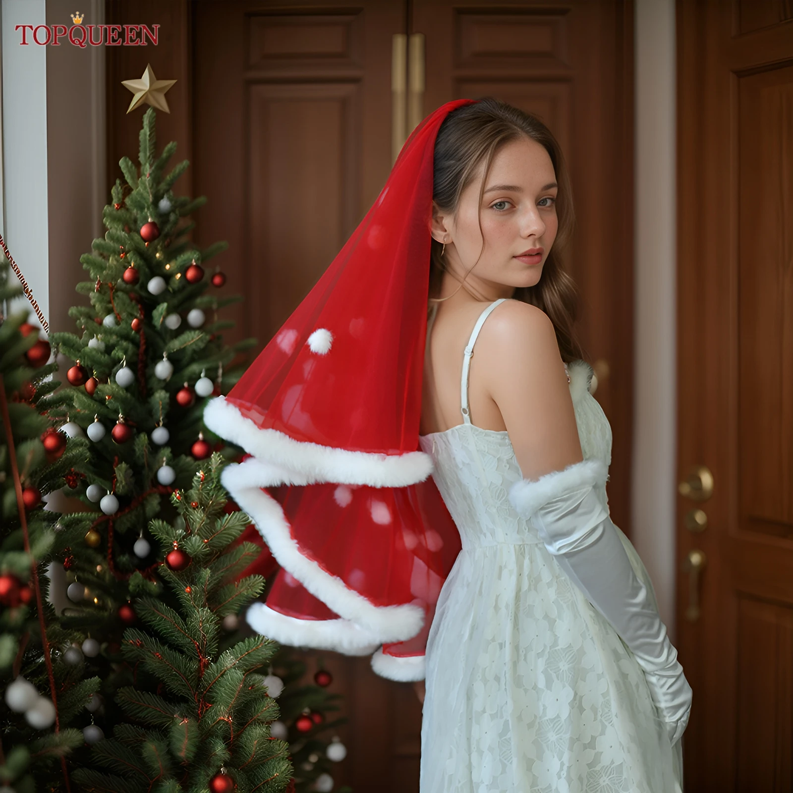 TOPQUEEN красная рождественская вуаль, милый рождественский подарок, фата для дня рождения, 2-слойная свадебная новогодняя отделка, настраиваемая V258
TOPQUEEN красная рождественская вуаль, милый рождественский подарок, фата для дня рождения, 2-слойная свадебная новогодняя отделка, настраиваемая V258