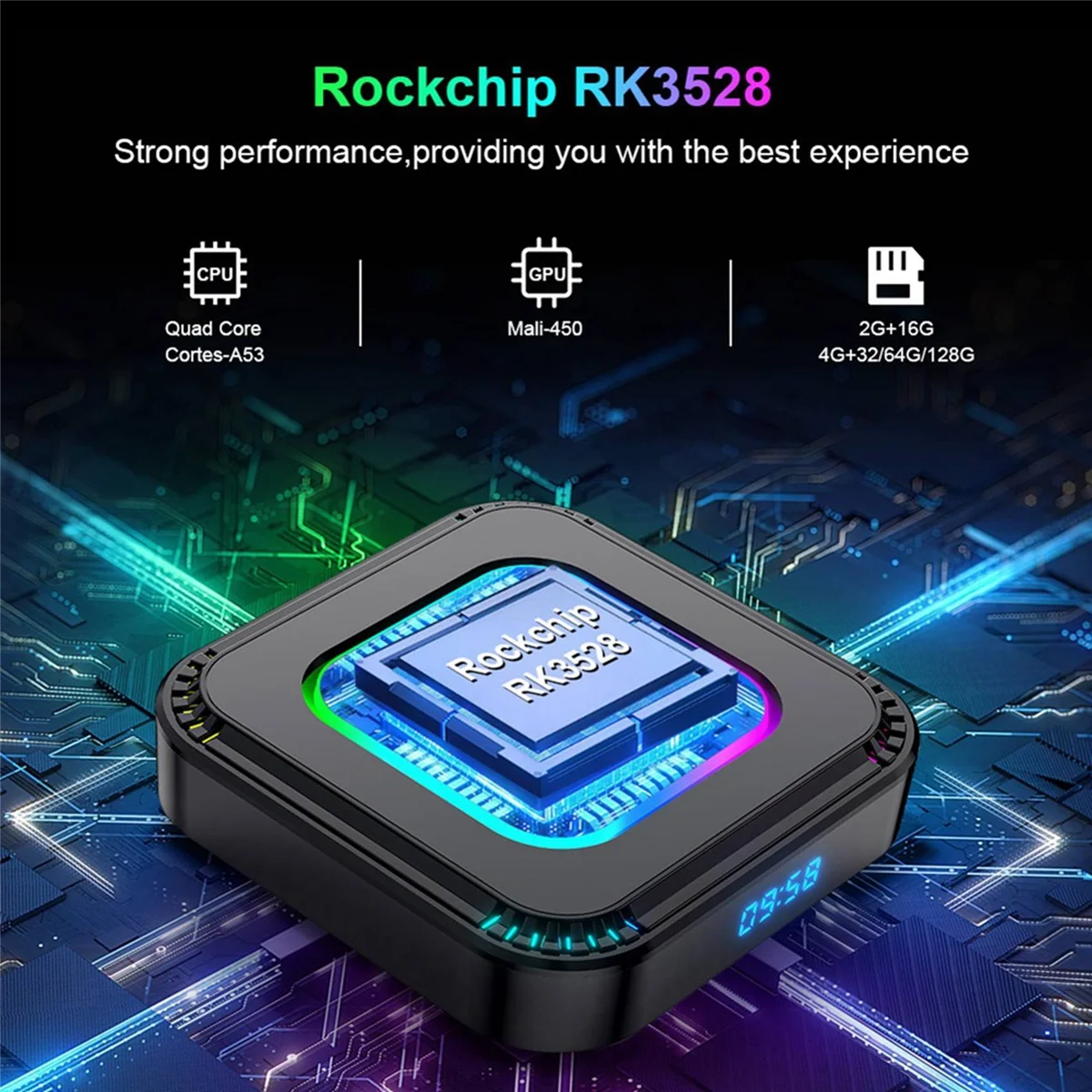 ABKM Smart TV Box Android 13 4+64G RK3528 8K HDR 10 RGB Light with Wifi6 BT 5.0 Voice Media Player TV Box US Plug
ABKM Smart TV Box Android 13 4+64G RK3528 8K HDR 10 RGB Light with Wifi6 BT 5.0 Voice Media Player TV Box US Plug