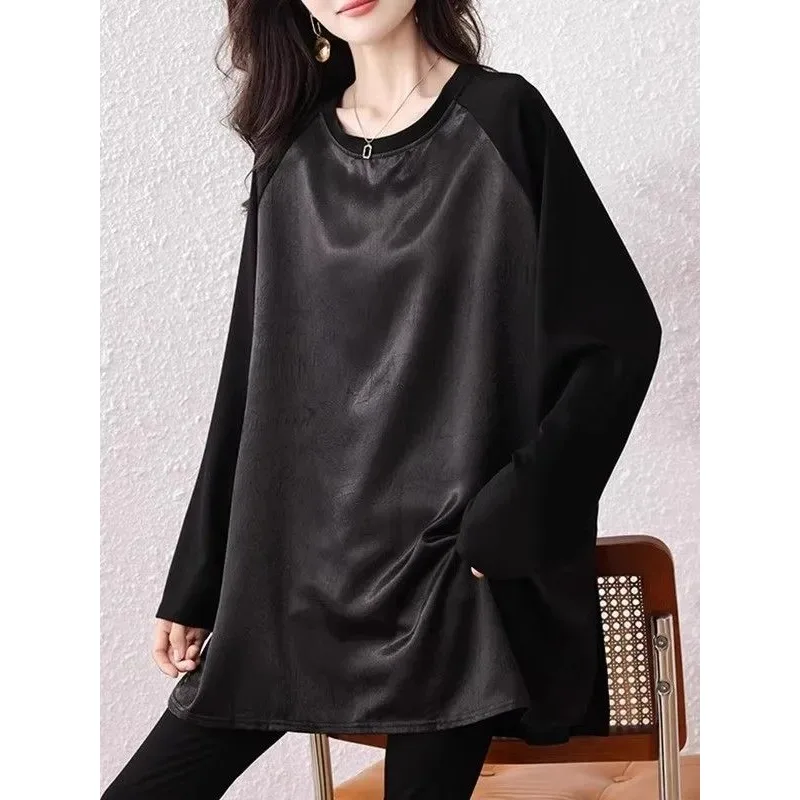 Autumn Mid-length Round Neck Long-sleeved T-shirt for Women Solid Color Versatile Loose Casual and Western Style Top
Autumn Mid-length Round Neck Long-sleeved T-shirt for Women Solid Color Versatile Loose Casual and Western Style Top