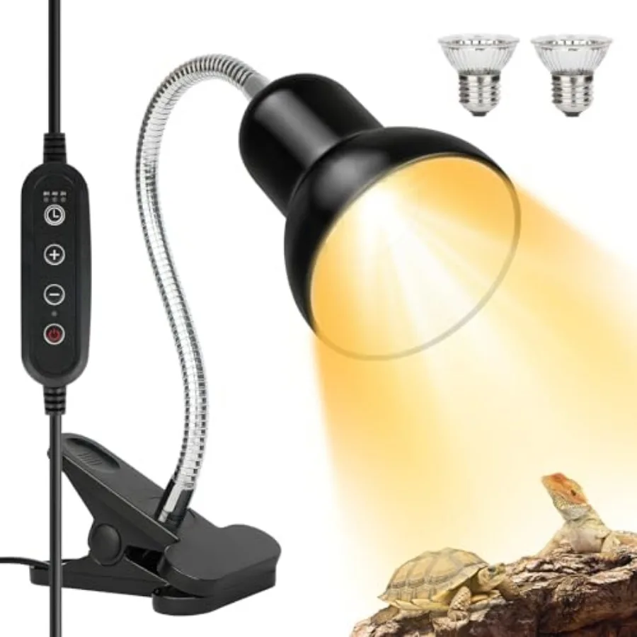 Reptile Heat Lamps, UVA/UVB Turtle Heat Lamp, Turtle Aquarium Light Bulbs, Heating Lamps with Cycle Timer, 360° Rotatable Heat
Reptile Heat Lamps, UVA/UVB Turtle Heat Lamp, Turtle Aquarium Light Bulbs, Heating Lamps with Cycle Timer, 360° Rotatable Heat