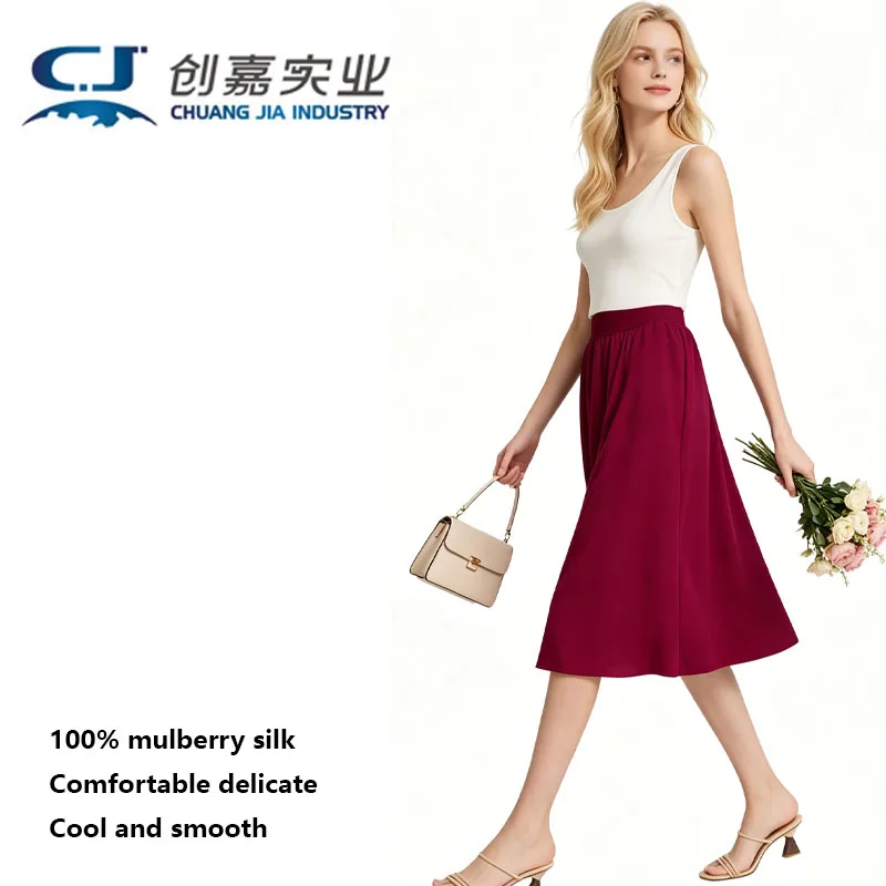 100% Mulberry Silk Ladies Skirt Purple Temperament Simple Elegant Summer Skirt Light Silky Cool Business Casual Clothing
100% Mulberry Silk Ladies Skirt Purple Temperament Simple Elegant Summer Skirt Light Silky Cool Business Casual Clothing