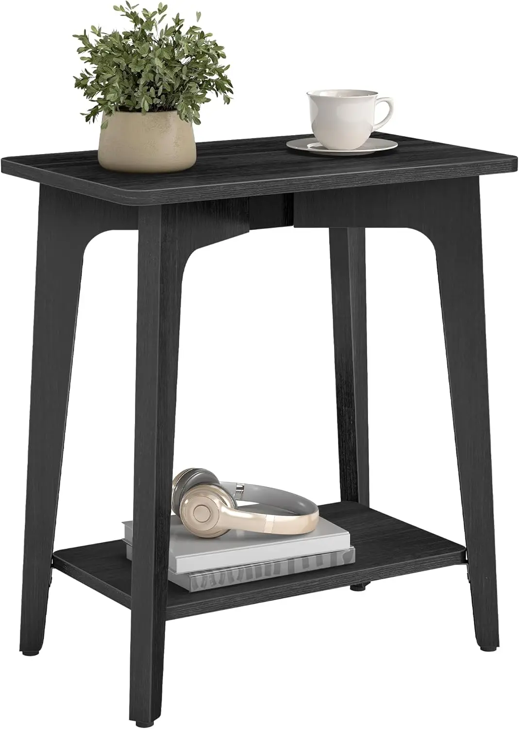 MAEZO Collection - Side Table, 2-Tier Small Rectangular End Table, 11.8 x 18.9 x 21.8 Inches, Nightstand with Tapered Legs, C
MAEZO Collection - Side Table, 2-Tier Small Rectangular End Table, 11.8 x 18.9 x 21.8 Inches, Nightstand with Tapered Legs, C