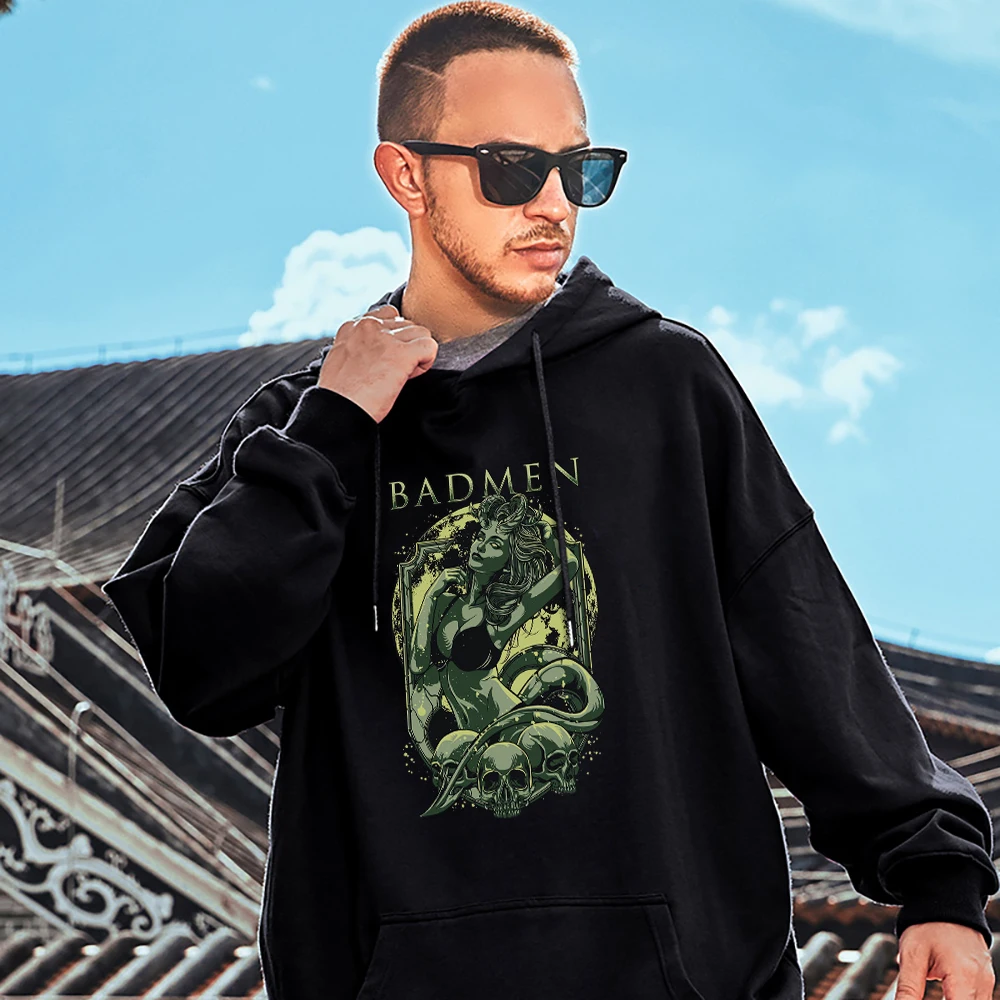 Пикантная мужская хлопковая одежда Badmen с принтом Medusa, забавные модные толстовки, винтажный эстетический пуловер, Повседневная индивидуальная одежда для пар
Пикантная мужская хлопковая одежда Badmen с принтом Medusa, забавные модные толстовки, винтажный эстетический пуловер, Повседневная индивидуальная одежда для пар