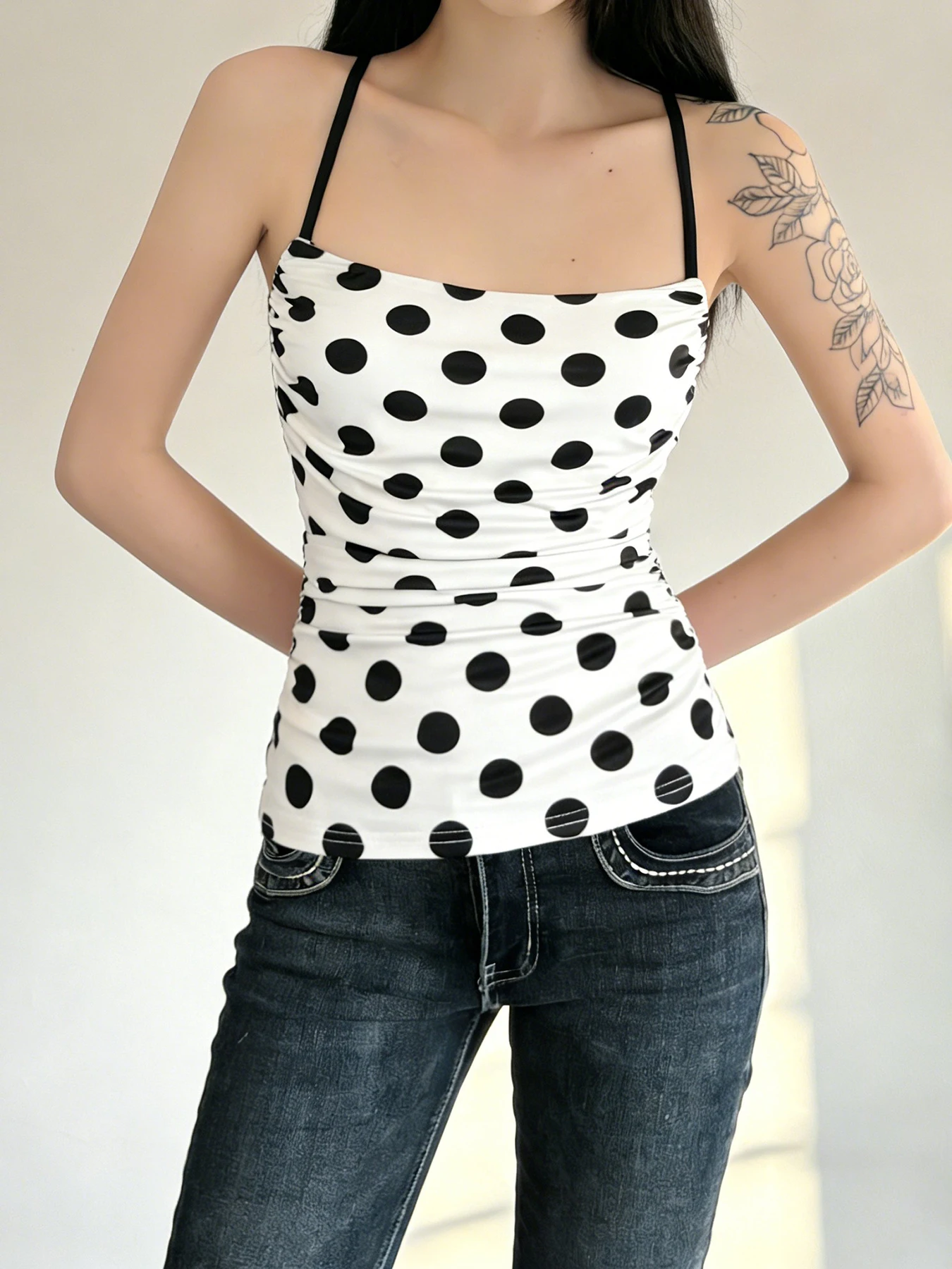 WEEKEEP Color Block Polka Dot Neck Hanging Belted Waist Crop Top Women's Sexy Folded Shoulder Strap Vest Summer 2026 China
WEEKEEP Color Block Polka Dot Neck Hanging Belted Waist Crop Top Women's Sexy Folded Shoulder Strap Vest Summer 2026 China