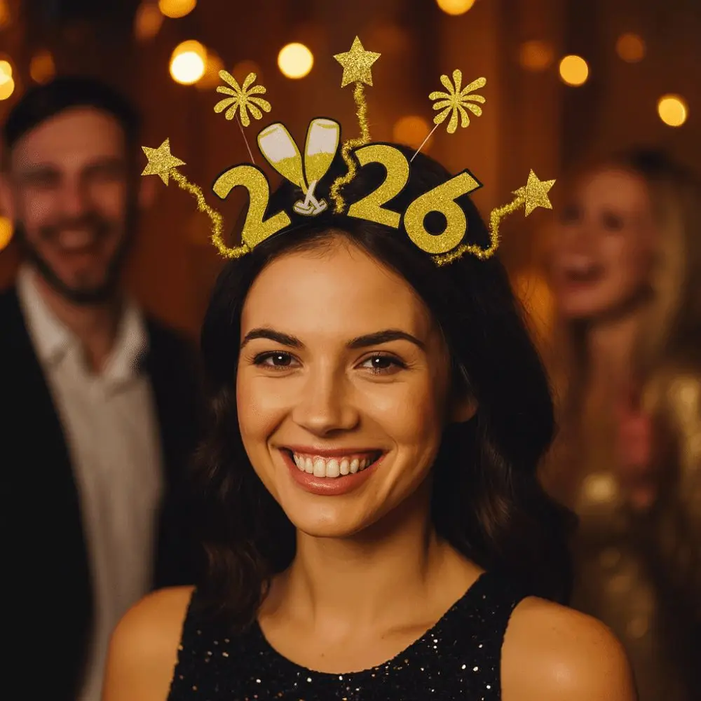 Пластиковая повязка для волос 2026, повязка для волос с фейерверком, головной убор с блестками, новогодняя заколка для волос, полоска со звездой, нескользящий головной убор со звездами, подарки для детей
Пластиковая повязка для волос 2026, повязка для волос с фейерверком, головной убор с блестками, новогодняя заколка для волос, полоска со звездой, нескользящий головной убор со звездами, подарки для детей