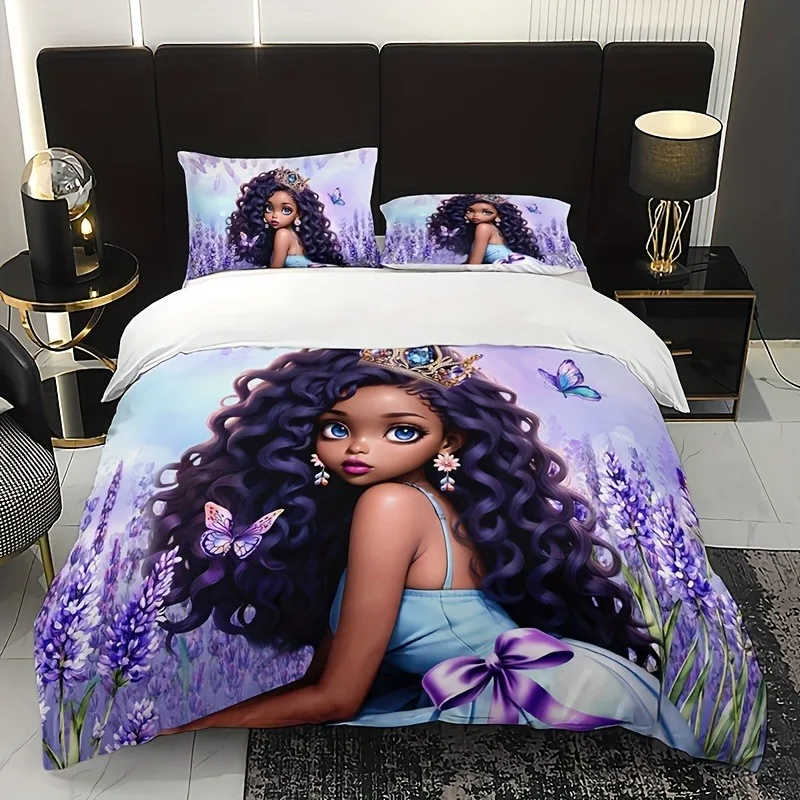 Lavender Girl Bedding Set Kawaii Bed Linen Set Single Double Size Home Decor For Girls Kids Cartoon Cute Cat Duvet Cover Set
Lavender Girl Bedding Set Kawaii Bed Linen Set Single Double Size Home Decor For Girls Kids Cartoon Cute Cat Duvet Cover Set