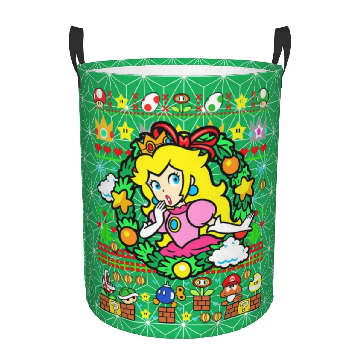 Anime Mario Princess Peach Laundry Basket Collapsible Clothes Hamper Storage Bin for Bathroom
Anime Mario Princess Peach Laundry Basket Collapsible Clothes Hamper Storage Bin for Bathroom