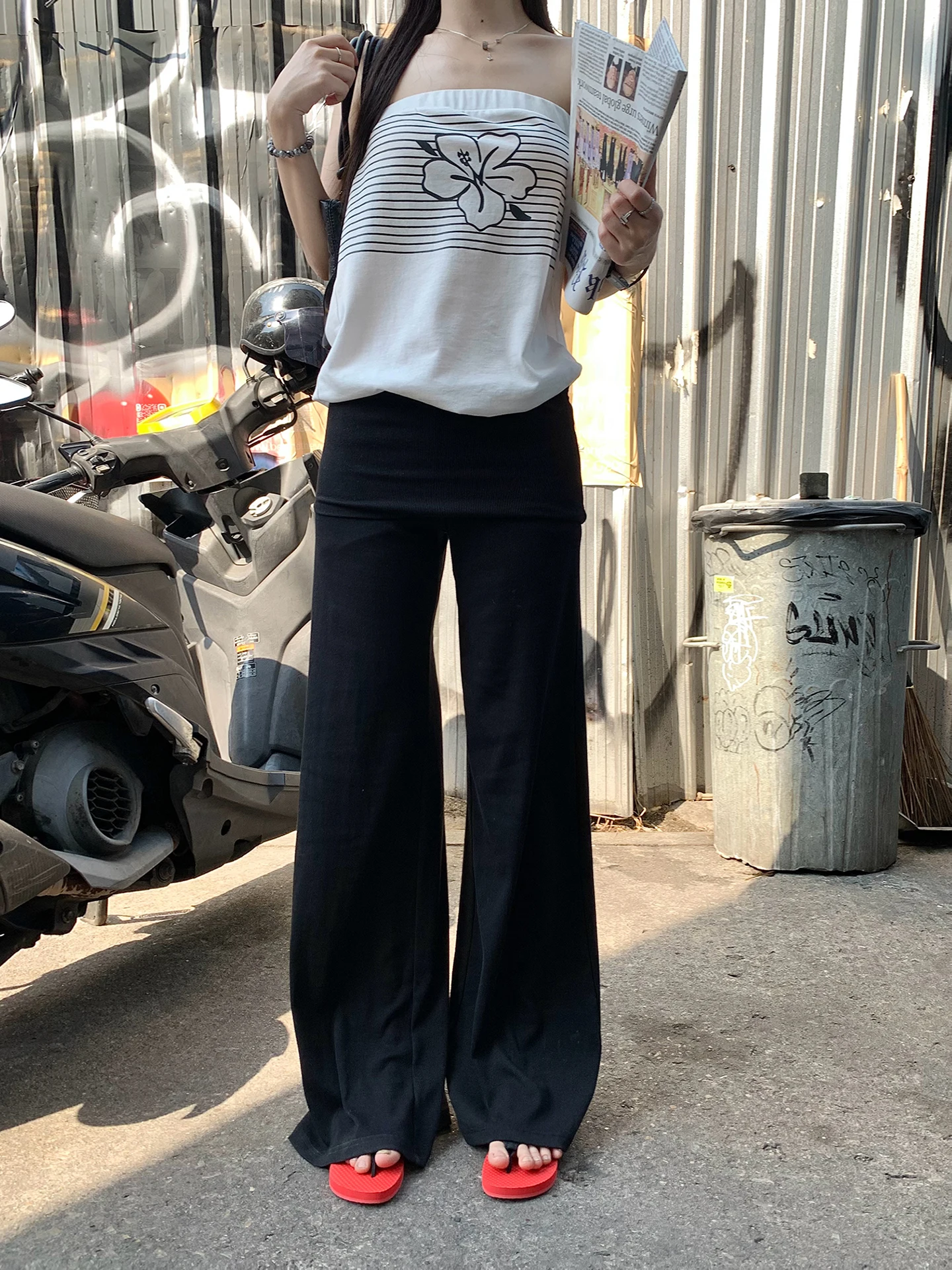 Loose Elastic Straight Leg Pants Women's Summer Small Size Flared Casual Trousers Comfortable Loose Feeling Versatile Pants
Loose Elastic Straight Leg Pants Women's Summer Small Size Flared Casual Trousers Comfortable Loose Feeling Versatile Pants