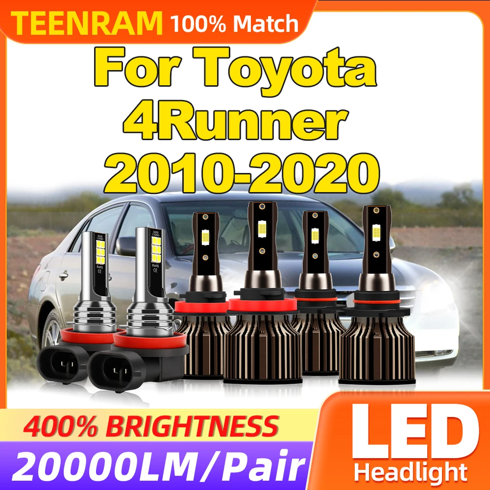 LED Headlight 60000LM CSP Chips Car Lights 6000K Auto Fog Lamps 12V Plug&Play For Toyota 4Runner 2010-2016 2017 2018 2019 2020
LED Headlight 60000LM CSP Chips Car Lights 6000K Auto Fog Lamps 12V Plug&Play For Toyota 4Runner 2010-2016 2017 2018 2019 2020