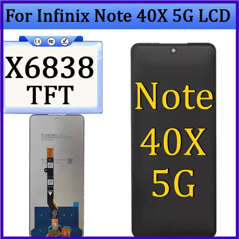 New TFT For Infinix Note 40X 5G LCD Display Screen Touch Panel Digitizer Assembly For Infinix Note 40X 5G X6838 LCD NO Frame
New TFT For Infinix Note 40X 5G LCD Display Screen Touch Panel Digitizer Assembly For Infinix Note 40X 5G X6838 LCD NO Frame