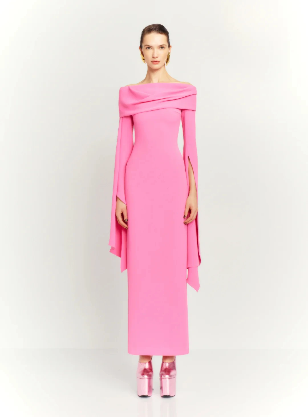 Customized Temperament Off the Shoulder Jersey Evening Dresses Formal Straight Ankle Length Boat Neck Long Sleeves Vestidos De N
Customized Temperament Off the Shoulder Jersey Evening Dresses Formal Straight Ankle Length Boat Neck Long Sleeves Vestidos De N