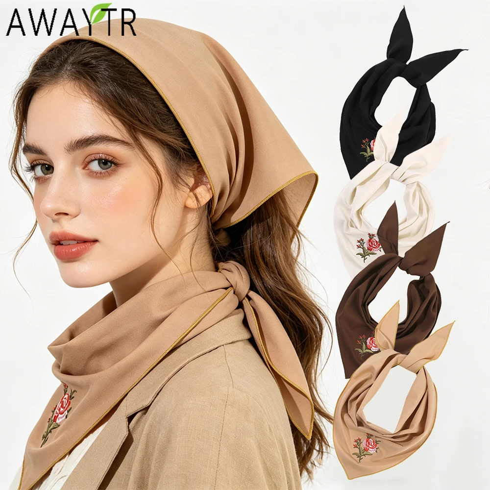 AWAYTR Rustic Embroidered Peony Triangle Headband Floral Silk Hair Scarf Bands for Women Headwear Turban Hairband Headpiece
AWAYTR Rustic Embroidered Peony Triangle Headband Floral Silk Hair Scarf Bands for Women Headwear Turban Hairband Headpiece