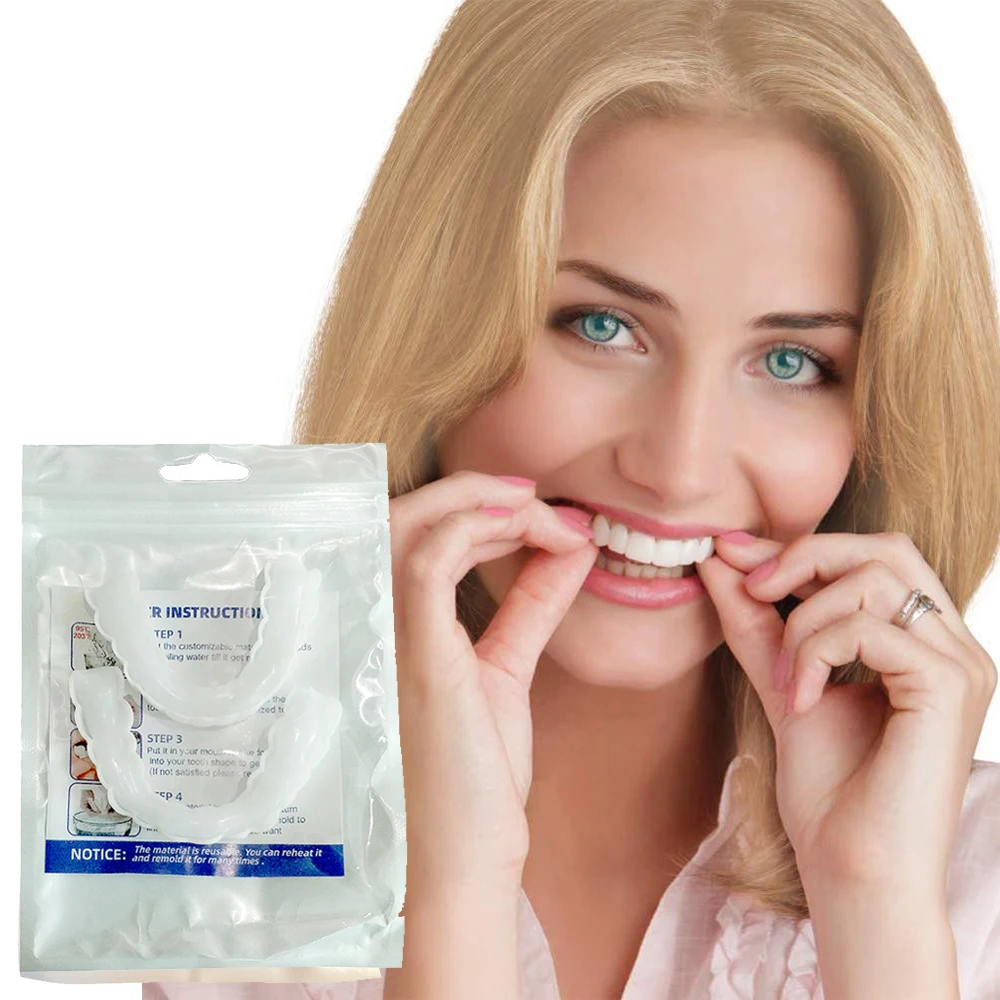 Perfect Fit Teeth Whitening Fake Tooth Cover Snap On Silicone Smile Veneers Teeth Upper Beauty Tool Cosmetic Teeth free shipping
Perfect Fit Teeth Whitening Fake Tooth Cover Snap On Silicone Smile Veneers Teeth Upper Beauty Tool Cosmetic Teeth free shipping