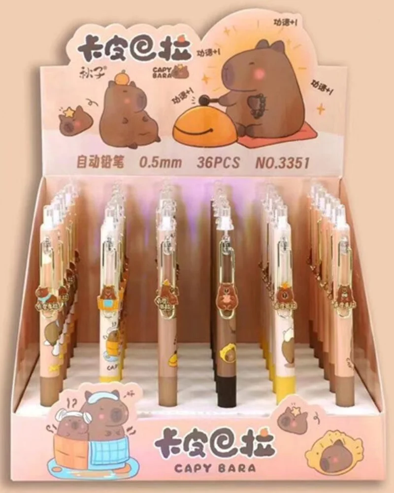 36 pcs/lot Kawaii Capybara Mechanical Pencil Cute 0.5MM Automatic Pens School Office Writing Supplies Stationery Kids Gift
36 pcs/lot Kawaii Capybara Mechanical Pencil Cute 0.5MM Automatic Pens School Office Writing Supplies Stationery Kids Gift