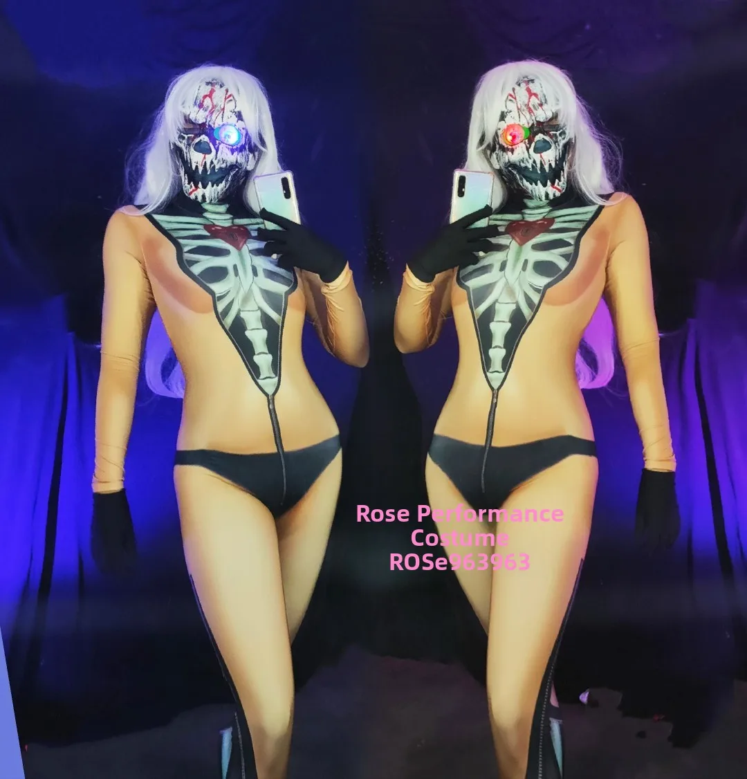 Bar Gogo Performance Costume loween Luminous Eye Skull Performance Costume Dance Ds Costume Women's Ethnic Stage Wear
Bar Gogo Performance Costume loween Luminous Eye Skull Performance Costume Dance Ds Costume Women's Ethnic Stage Wear