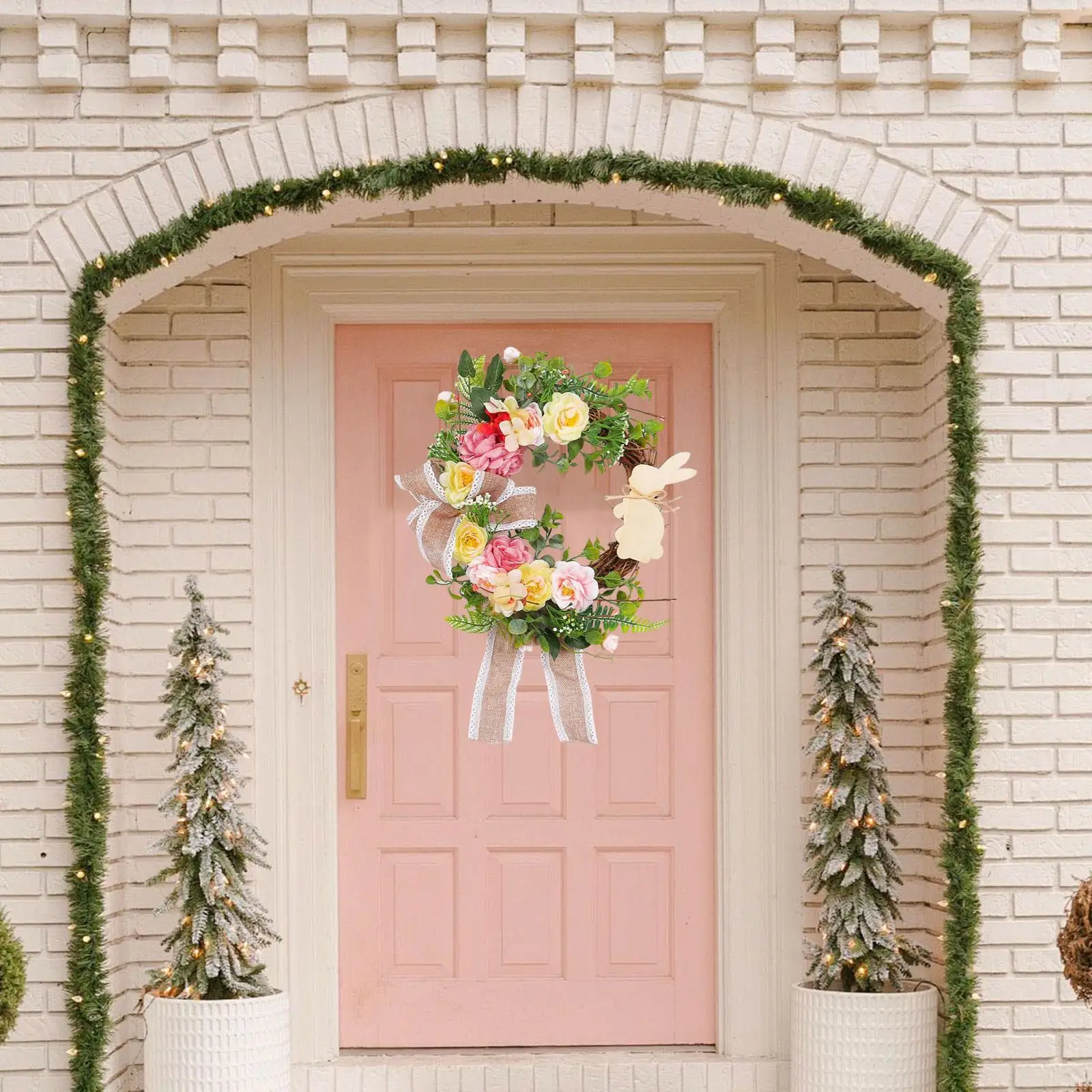 Easter Bunny Wreath for Front Door Novelty Decorative Green Leaves Garland for Anniversary Celebration Festival Home Wedding
Easter Bunny Wreath for Front Door Novelty Decorative Green Leaves Garland for Anniversary Celebration Festival Home Wedding