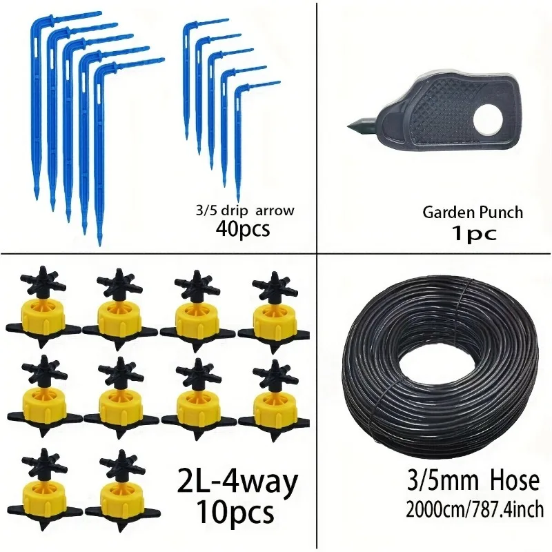 Automatic Drip Irrigation System Kit Auto Watering Kit DIY Garden Watering System with Adjustable Convenient Garden Sprinklers
Automatic Drip Irrigation System Kit Auto Watering Kit DIY Garden Watering System with Adjustable Convenient Garden Sprinklers