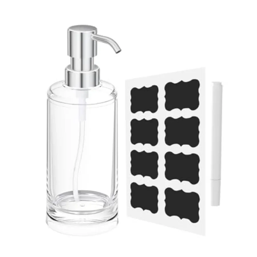 Plastic Dish Soap Dispenser for Kitchen Sink 10oz Refillable Hand Soap Dispenser for Bathroom Countertop Modern Soap Bottle wit
Plastic Dish Soap Dispenser for Kitchen Sink 10oz Refillable Hand Soap Dispenser for Bathroom Countertop Modern Soap Bottle wit