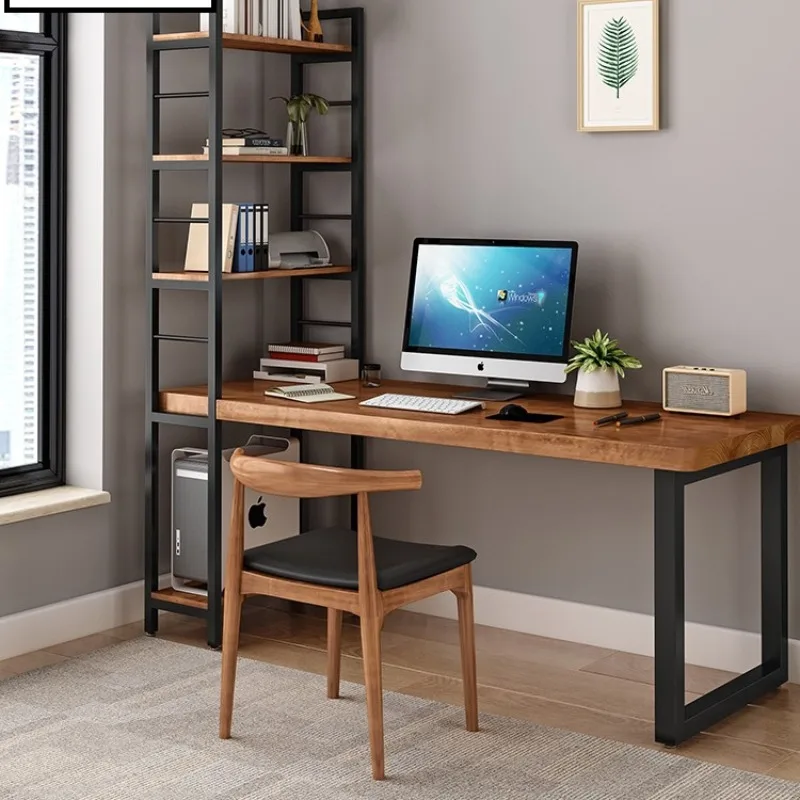 American loft solid wood bookshelf integrated with drawers writing home office desktop computer desk sleeping
American loft solid wood bookshelf integrated with drawers writing home office desktop computer desk sleeping