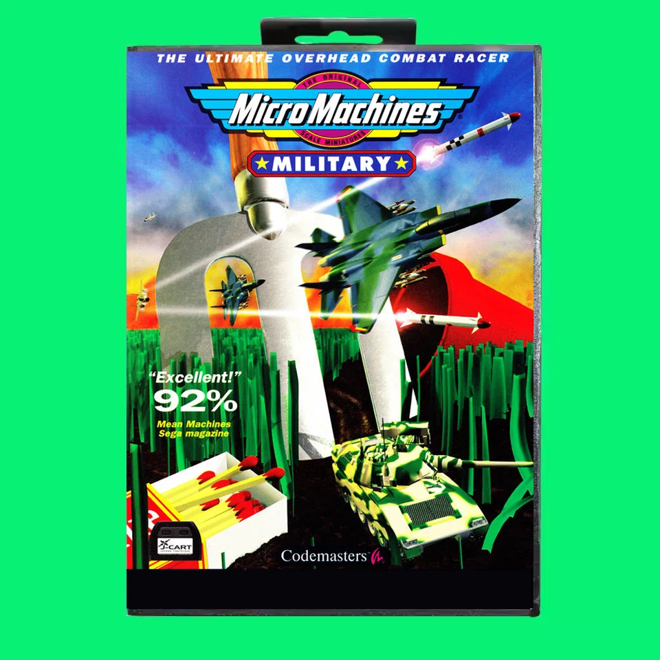 MicroMachines 1/2 /Military /Turbo 96 Game Cartridge 16bit MD Game Card With Retail Box For Sega Mega Drive
MicroMachines 1/2 /Military /Turbo 96 Game Cartridge 16bit MD Game Card With Retail Box For Sega Mega Drive