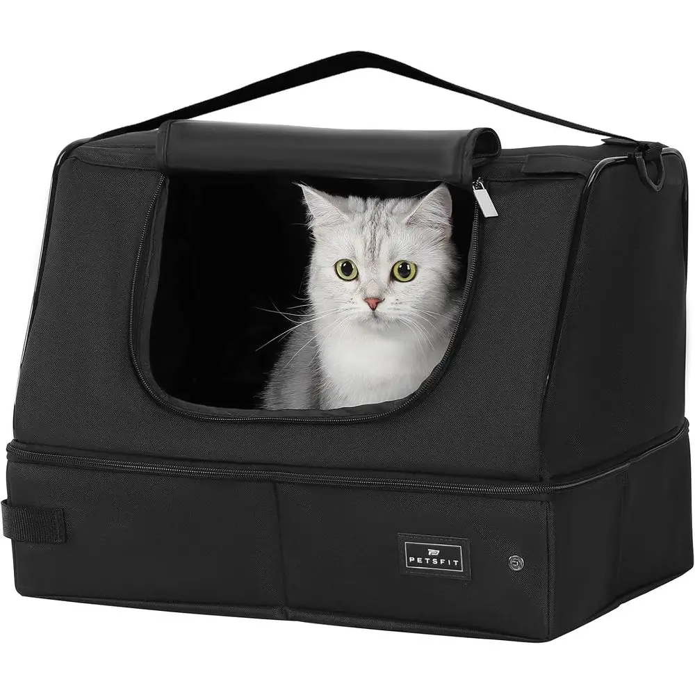 Collapsible 2-Layer Travel Cat Litter Box with Washable Liner for On-the-Go, Suitable for Medium Cats
Collapsible 2-Layer Travel Cat Litter Box with Washable Liner for On-the-Go, Suitable for Medium Cats