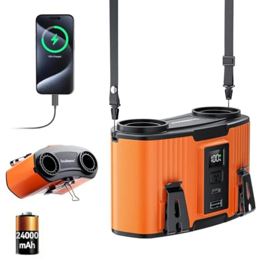 Doublepow Portable Waist Fan, Personal Waist Fan, Dual Air Ducts Motors, USB Rechargeable Clip On Belt for Working, 10 Speeds a
Doublepow Portable Waist Fan, Personal Waist Fan, Dual Air Ducts Motors, USB Rechargeable Clip On Belt for Working, 10 Speeds a