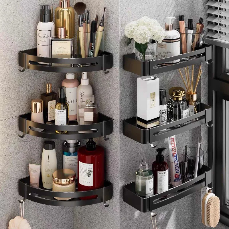 Sticky Nail Bathroom Kitchen Perforation-free Space Aluminum Shelving Toilet Toilet Tripod Corner Single-storey Bathroom
Sticky Nail Bathroom Kitchen Perforation-free Space Aluminum Shelving Toilet Toilet Tripod Corner Single-storey Bathroom
