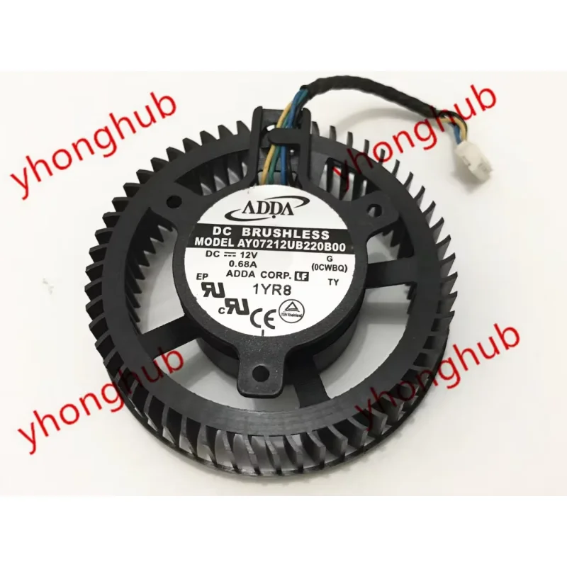 ADDA AY07212UB220B00 0CWBQ DC 12 В 0,68 А 3-проводной охлаждающий вентилятор для сервера
ADDA AY07212UB220B00 0CWBQ DC 12 В 0,68 А 3-проводной охлаждающий вентилятор для сервера