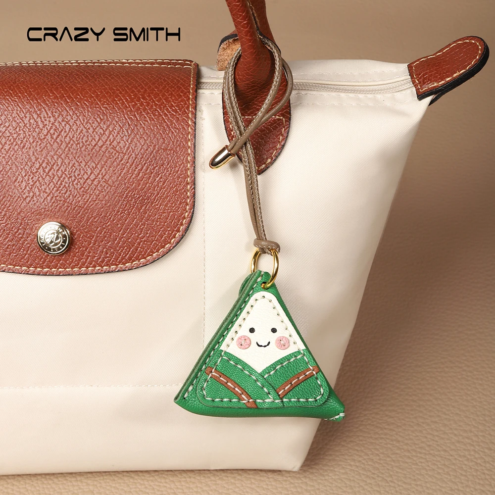 CRAZYSMITH Handmade Bag Charm Zongzi Genuine Goatskin Bags Pendant Dragon Boat Festival Gift Car Decoration
CRAZYSMITH Handmade Bag Charm Zongzi Genuine Goatskin Bags Pendant Dragon Boat Festival Gift Car Decoration