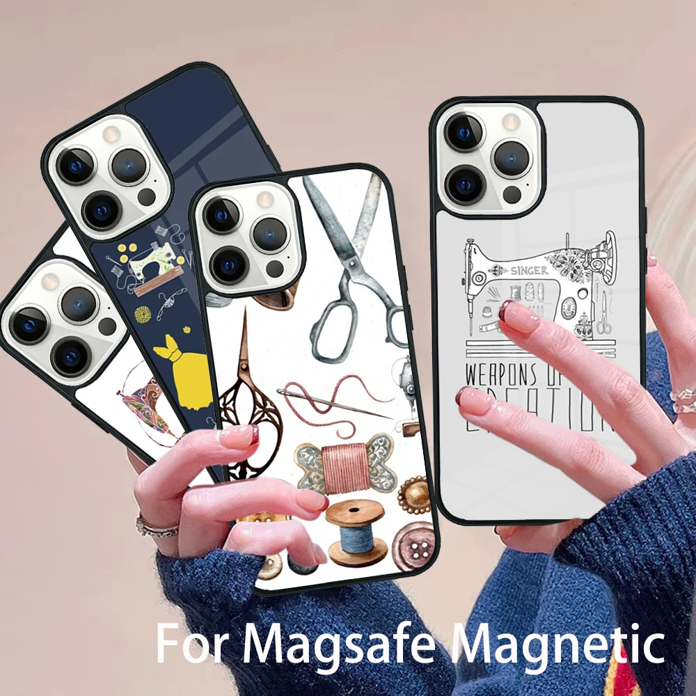 Sewing Machine Pattern Phone Case Magesafe Magnetic Wireless Cover For IPhone 16 11 12 13 14 15 Pro Max Plus Mini
Sewing Machine Pattern Phone Case Magesafe Magnetic Wireless Cover For IPhone 16 11 12 13 14 15 Pro Max Plus Mini