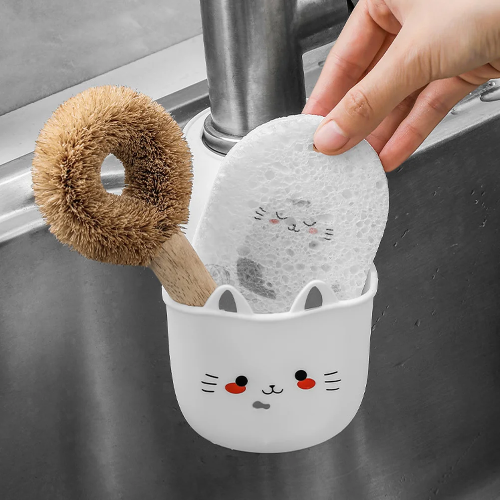 2Pcs Kitchen Sink Shelf Cat-Shaped Hanging Basket with Drain Rack for Sponge and Brush Organizer Storage Utility Holder Drying
2Pcs Kitchen Sink Shelf Cat-Shaped Hanging Basket with Drain Rack for Sponge and Brush Organizer Storage Utility Holder Drying