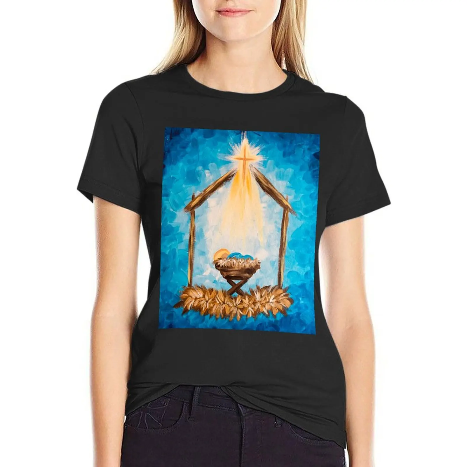 Rustic Nativity Scene T-Shirt plain shirts graphic tees Blouse Female clothing t shirts for Women
Rustic Nativity Scene T-Shirt plain shirts graphic tees Blouse Female clothing t shirts for Women