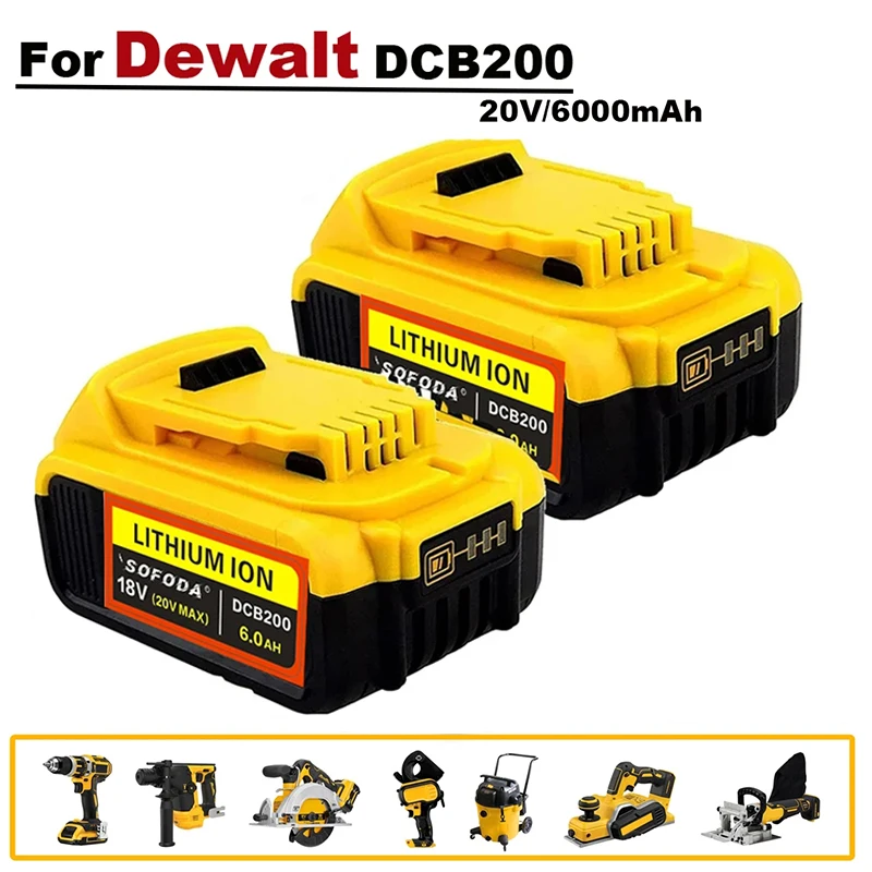 Оригинальный литий-ионный аккумулятор 18 в/20 в макс. 6,0 Ач DCB200 для DeWalt DCB205 DCB201 DCB203, аккумуляторы для электроинструментов
Оригинальный литий-ионный аккумулятор 18 в/20 в макс. 6,0 Ач DCB200 для DeWalt DCB205 DCB201 DCB203, аккумуляторы для электроинструментов