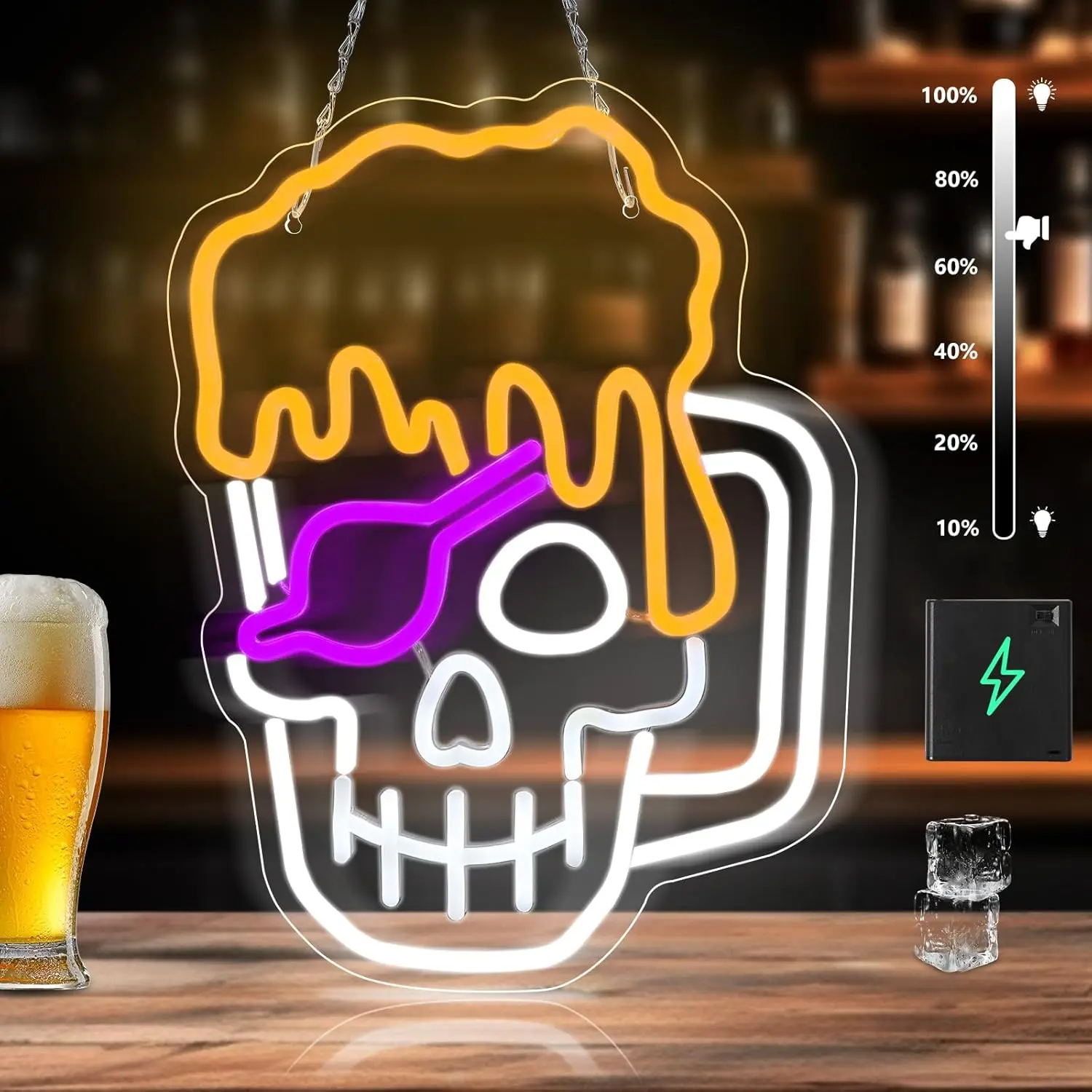 Beer Skull USB Powered Led Neon Sign Dimmable Neon Light Wall Decor For Room Decor Bedroom Hip Hop Party Beer Home Bar Gift
Beer Skull USB Powered Led Neon Sign Dimmable Neon Light Wall Decor For Room Decor Bedroom Hip Hop Party Beer Home Bar Gift