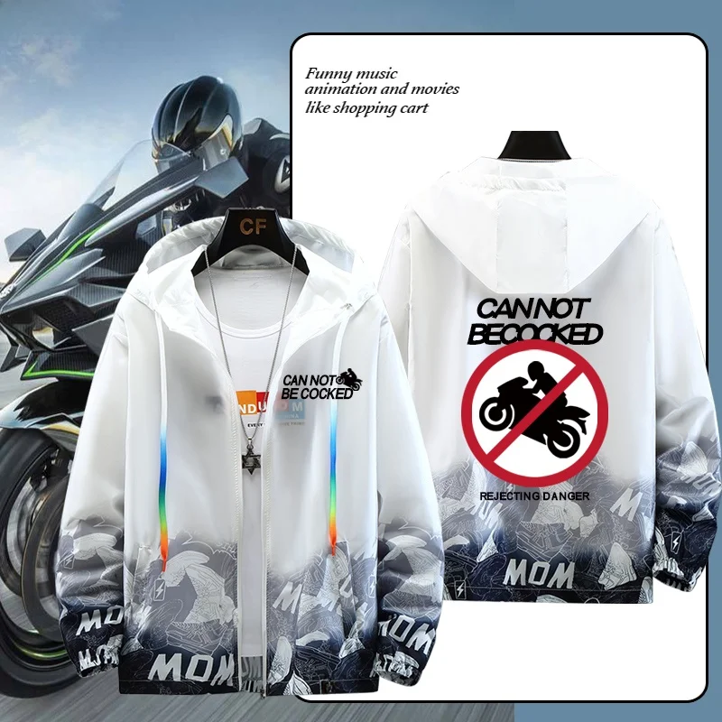 Мужская летняя мотоциклетная куртка свободного кроя с защитой от УФ-излучения, с забавным слоганом, повседневная, из полиэстера, молодежная, модная, с длинными рукавами, на молнии, с капюшоном
Мужская летняя мотоциклетная куртка свободного кроя с защитой от УФ-излучения, с забавным слоганом, повседневная, из полиэстера, молодежная, модная, с длинными рукавами, на молнии, с капюшоном