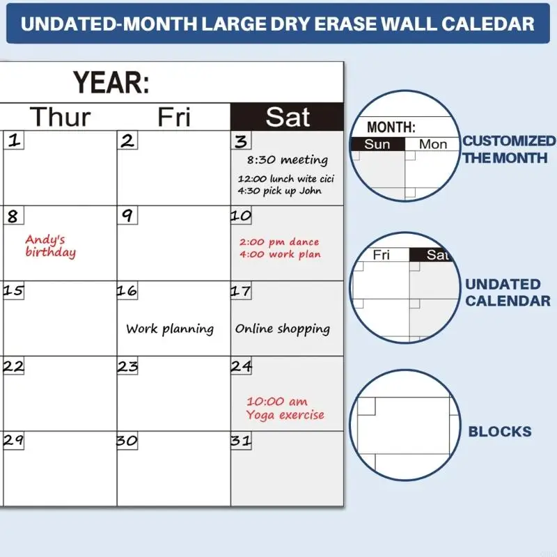 CORA 2026 Wall Mounted Calendar Yearly Planner Erasable Full Year to View Calendar
CORA 2026 Wall Mounted Calendar Yearly Planner Erasable Full Year to View Calendar