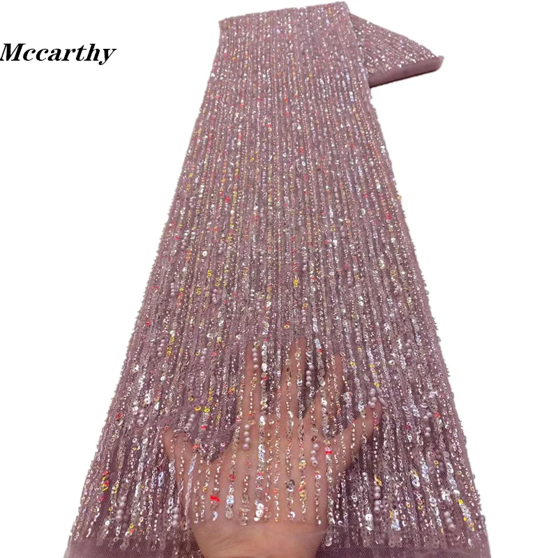 Mccarthy Elegant Beaded Lace Fabric High Quality African French Mesh Lace Fabric Luxury Sequins Nigerian Beads Laces Fabrics
Mccarthy Elegant Beaded Lace Fabric High Quality African French Mesh Lace Fabric Luxury Sequins Nigerian Beads Laces Fabrics