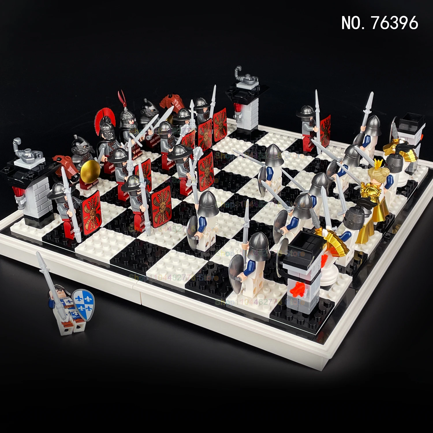 76393 Солдаты средневековья, шахматная игра, набор шахматных фигур, складной стол, доска, строительные блоки, креативный декор, детские игрушки, подарки
76393 Солдаты средневековья, шахматная игра, набор шахматных фигур, складной стол, доска, строительные блоки, креативный декор, детские игрушки, подарки