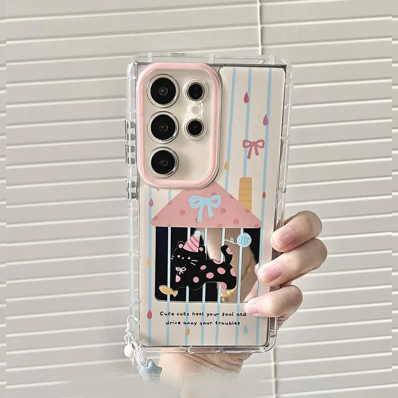 Cute Black Cat Simple Creative Soft Edge Hard Back Case for Samsung Galaxy S24plus S25ultra S23 with Star Pendant
Cute Black Cat Simple Creative Soft Edge Hard Back Case for Samsung Galaxy S24plus S25ultra S23 with Star Pendant