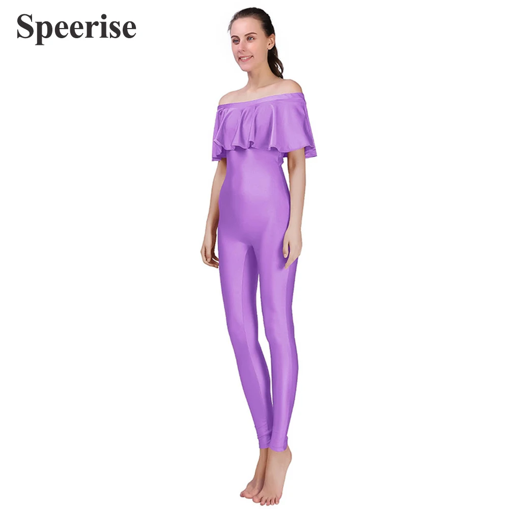 Speerise Adult Women Sleeveless Full Body Bodysuit Off Shoulder Ballet Spandex Gymnastics Unitards Dancewear Outfits Jumpsuit
Speerise Adult Women Sleeveless Full Body Bodysuit Off Shoulder Ballet Spandex Gymnastics Unitards Dancewear Outfits Jumpsuit