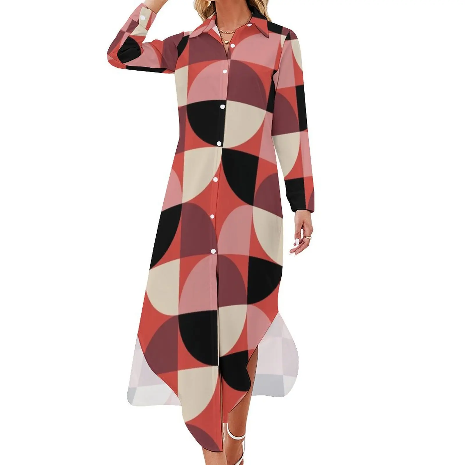 Colorful Geometric Pattern 256 Long Sleeved Shirt Dress womans clothing summer clothes women dress
Colorful Geometric Pattern 256 Long Sleeved Shirt Dress womans clothing summer clothes women dress