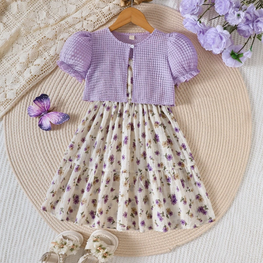 2-7 Years Girls' Summer Clothes Sleeveless Tank Dress And Short Sleeve Jacket 2pcs Set. Ladies' Girls Outfit Casual Outings
2-7 Years Girls' Summer Clothes Sleeveless Tank Dress And Short Sleeve Jacket 2pcs Set. Ladies' Girls Outfit Casual Outings