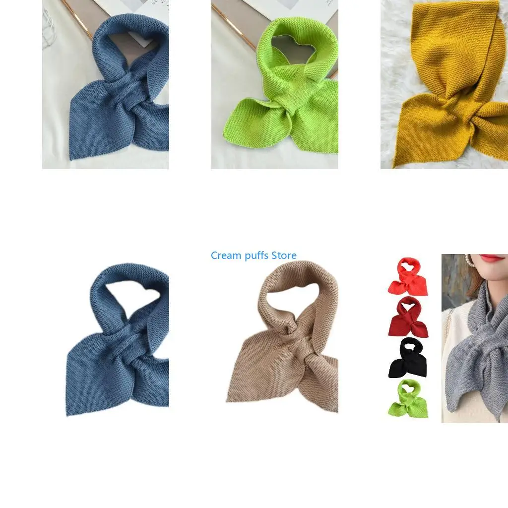 50LE Korean Women Knitted for Cross Collar Scarf Winter Thicken Warm Color Crochet Loophole Neckerchief Sweet Bowknot
50LE Korean Women Knitted for Cross Collar Scarf Winter Thicken Warm Color Crochet Loophole Neckerchief Sweet Bowknot